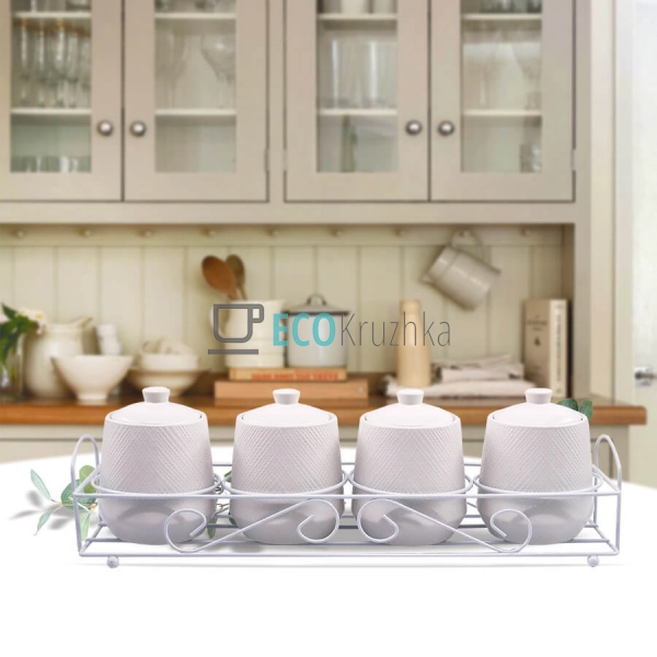 Набір для спецій 5-ти предмений "White" Maestro MR-20002 ... Набір для спецій 5-ти предмений "White" Maestro MR-20002 ...