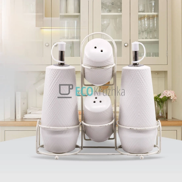 Набір для спецій 5-ти предмений "White" Maestro MR-20002 ... Набір для спецій 5-ти предмений "White" Maestro MR-20002 ...