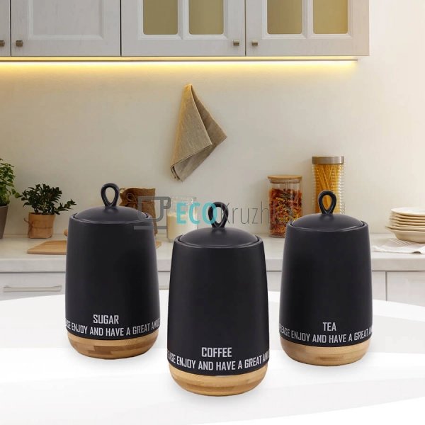 Набір для спецій 750 мл з 3 предметів "Eco style" Maestr ... Набір для спецій 750 мл з 3 предметів "Eco style" Maestr ...