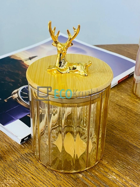 Ємність "Золотий олень" 9 х 10 см (102-646) Ємність "Золотий олень" 9 х 10 см (102-646)