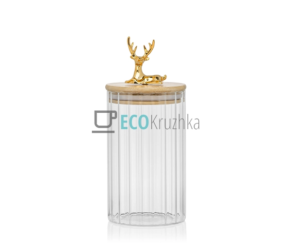 Ємність "Прозорий олень" 9 х 15 см (102-650)