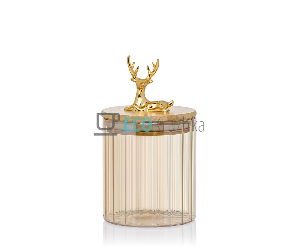 Ємність "Золотий олень" 9 х 10 см (102-646) Ємність "Золотий олень" 9 х 10 см (102-646)