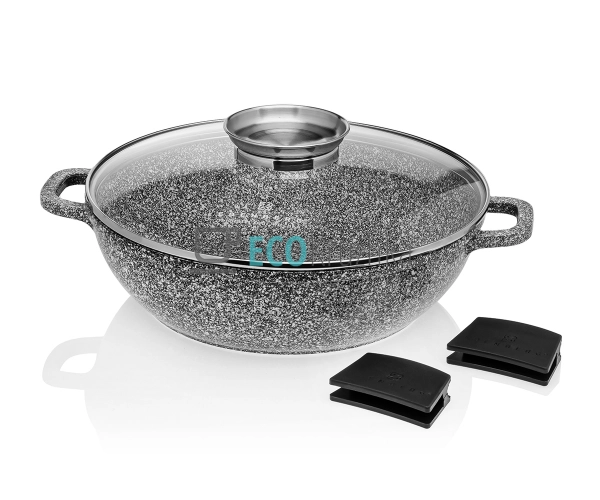 Сотейник 4.1л алюмінієвий з антипригарним мармуровим пок ... Сотейник 4.1л алюмінієвий з антипригарним мармуровим пок ...