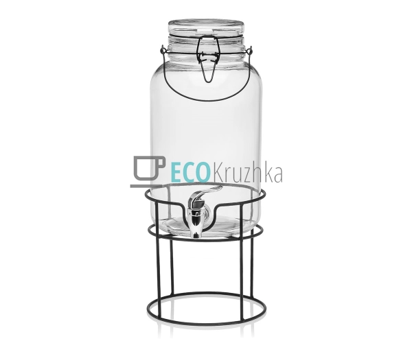 Лимонадник скляний 4 л на стійці Лофт (9036-1) Лимонадник скляний 4 л на стійці Лофт (9036-1)