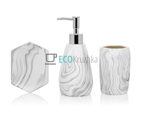 Набір для ванної кімнати (3 предмети) дозатор для мила, ... Набір для ванної кімнати (3 предмети) дозатор для мила, ...