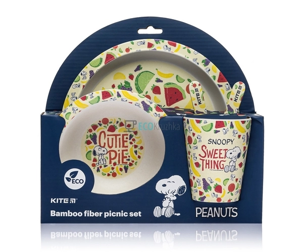 Набір дитячого посуду бамбуковий 5 приладів Фрукти EK109 ... Набір дитячого посуду бамбуковий 5 приладів Фрукти EK109 ...