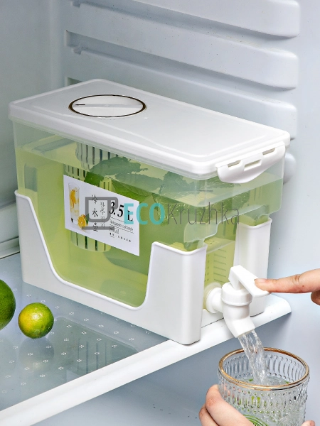 Контейнер-лимонадник 3.5 л на підставці та ємністю для ф ... Контейнер-лимонадник 3.5 л на підставці та ємністю для ф ...