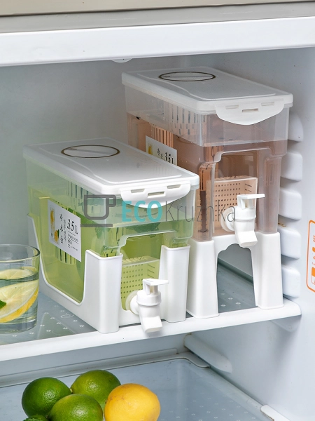 Контейнер-лимонадник 3.5 л на підставці та ємністю для ф ... Контейнер-лимонадник 3.5 л на підставці та ємністю для ф ...