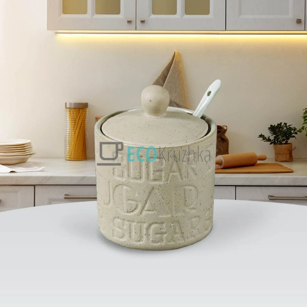 Цукорниця з ложкою Maesrto "Stone" MR-20028-09 Цукорниця з ложкою Maesrto "Stone" MR-20028-09