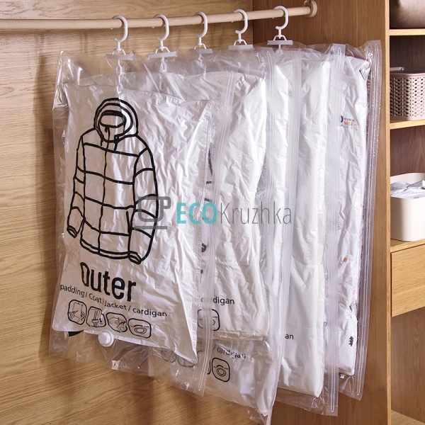 Вакуумний пакет для одягу із вішалкою 67х110 (R26101-L)