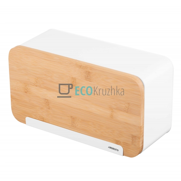 Хлібниця Ardesto Midori, 33х13х18см, метал, бамбук, біли ... Хлібниця Ardesto Midori, 33х13х18см, метал, бамбук, біли ...