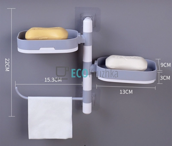 Полиця у ванну настінна на самоклеючих липучках 11.5 х 6 ...