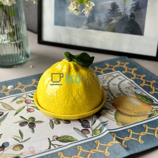 Масляна керамічна Lemon 17 х14 см Жовтий (928-070) Масляна керамічна Lemon 17 х14 см Жовтий (928-070)