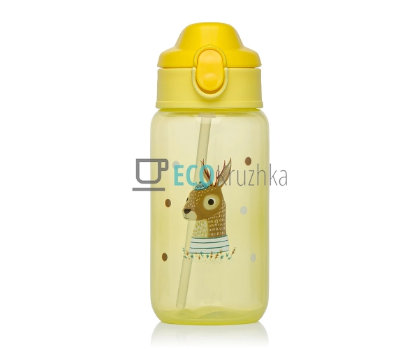 Пляшка-поїлка Олень дитяча з трубочкою 480 мл Жовтий (R9 ... Пляшка-поїлка Олень дитяча з трубочкою 480 мл Жовтий (R9 ...