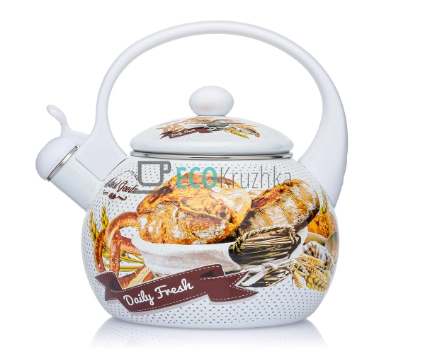 Чайник Емальований 2.2л із свистком Хліб Zaurberg (45/L) Чайник Емальований 2.2л із свистком Хліб Zaurberg (45/L)