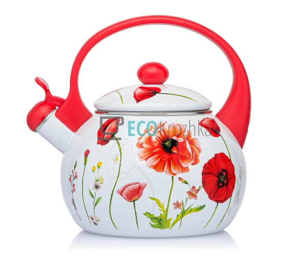 Чайник Емальований 2.2л із свистком Мак Zaurberg (FT712/ ... Чайник Емальований 2.2л із свистком Мак Zaurberg (FT712/ ...