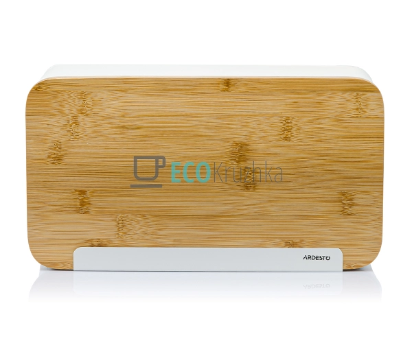 Хлібниця Ardesto Midori, 33х13х18см, метал, бамбук, біли ... Хлібниця Ardesto Midori, 33х13х18см, метал, бамбук, біли ...