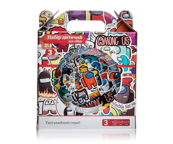 Набір скляного посуду для дітей 3 предмета Among Us EK10 ... Набір скляного посуду для дітей 3 предмета Among Us EK10 ...