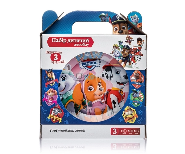 Набір скляного посуду для дітей 3 предмета Щенячий патру ... Набір скляного посуду для дітей 3 предмета Щенячий патру ...