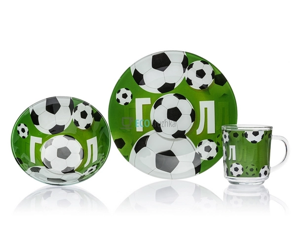 Набір скляного посуду для дітей 3 предмета Футбол EK1098 ... Набір скляного посуду для дітей 3 предмета Футбол EK1098 ...
