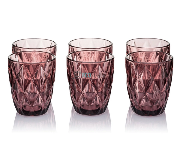 Набір кольорових склянок 6шт Glassware 270 мл Рожевий EK ... Набір кольорових склянок 6шт Glassware 270 мл Рожевий EK ...