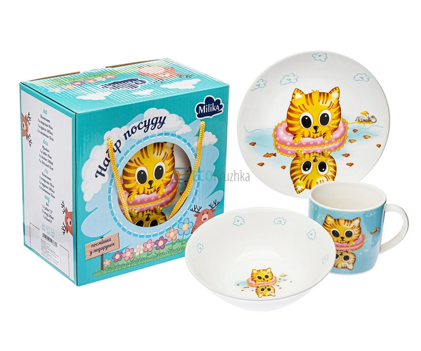 Набір посуду для сніданку Milika Sea Kitten 3 предмети E ...