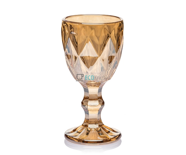 Набір чарок із кольорового скла 6шт Glassware 40 мл Золо ...