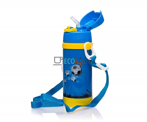 Дитячий термос-поїлка з трубочкою А-Плюс 320 мл Синій EK ...