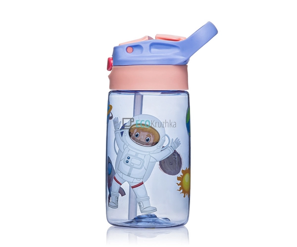 Пляшка для води із трубочкою 450 мл Космос Синій EK12517 Пляшка для води із трубочкою 450 мл Космос Синій EK12517