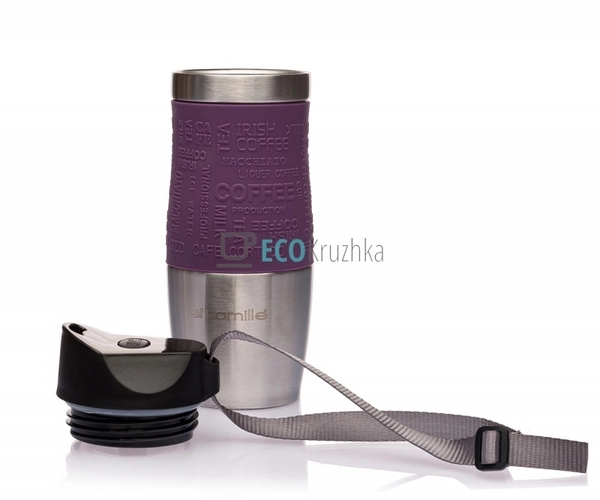 Термокружка Kamille 380 мл Фіолетовий EK4836