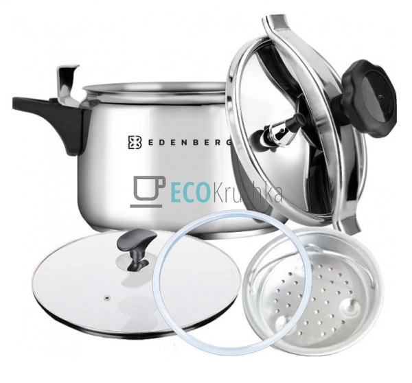 Скороварка-пароварка Edenberg 3 в 1 із нержавіючої сталі ... Скороварка-пароварка Edenberg 3 в 1 із нержавіючої сталі ...