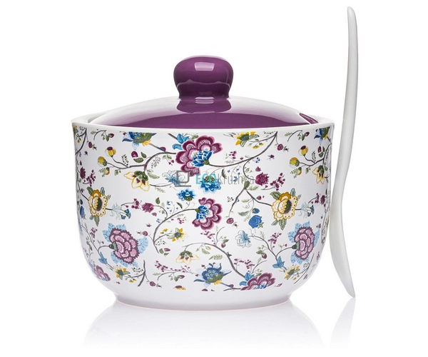 Цукорниця з ложкою 450мл Квіти EK2242-10 Цукорниця з ложкою 450мл Квіти EK2242-10