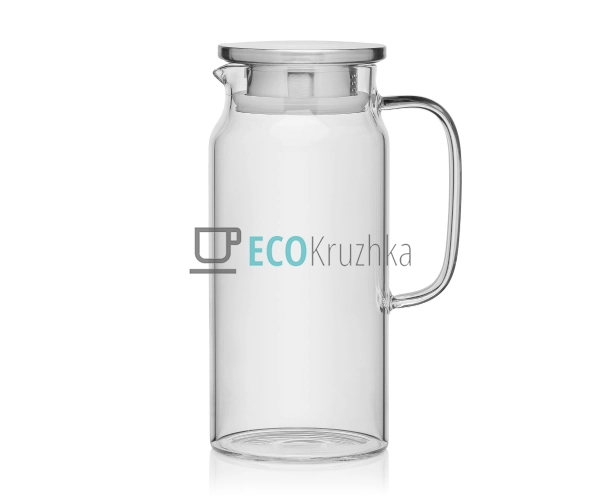 Глечик Ardesto з кришкою, 1200 мл, боросилікатне скло, н ...