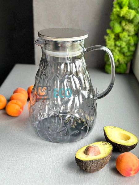 Глечик для води, лимонаду, молока 1.8л Сірий-перламут ( ... Глечик для води, лимонаду, молока 1.8л Сірий-перламут ( ...