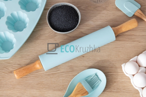 Скалка для тіста Ardesto Tasty baking, блакитний, 43,5 с ... Скалка для тіста Ardesto Tasty baking, блакитний, 43,5 с ...