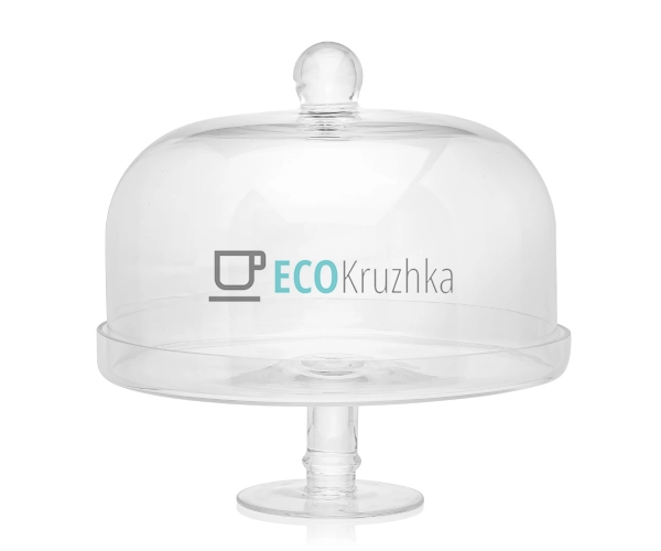 Скляна тортівниця D30x29 см на ніжці з кришкою Прозора ( ... Скляна тортівниця D30x29 см на ніжці з кришкою Прозора ( ...