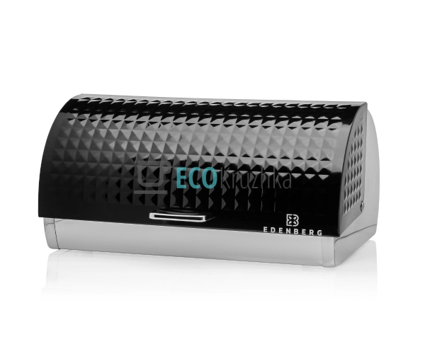 Хлібниця із нержавіючої сталі з відкидною кришкою Чорна ... Хлібниця із нержавіючої сталі з відкидною кришкою Чорна ...