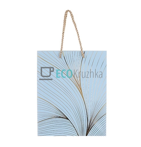 Подарунковий пакет з принтом та золотим напиленням 41см  ...