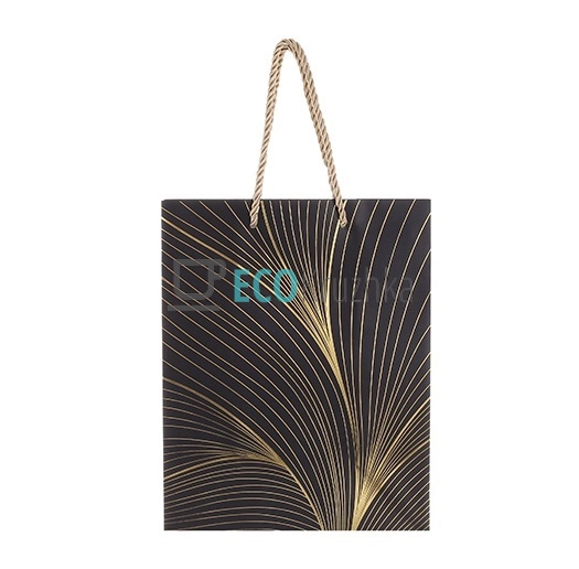 Подарунковий пакет з принтом та золотим напиленням 41 см ...