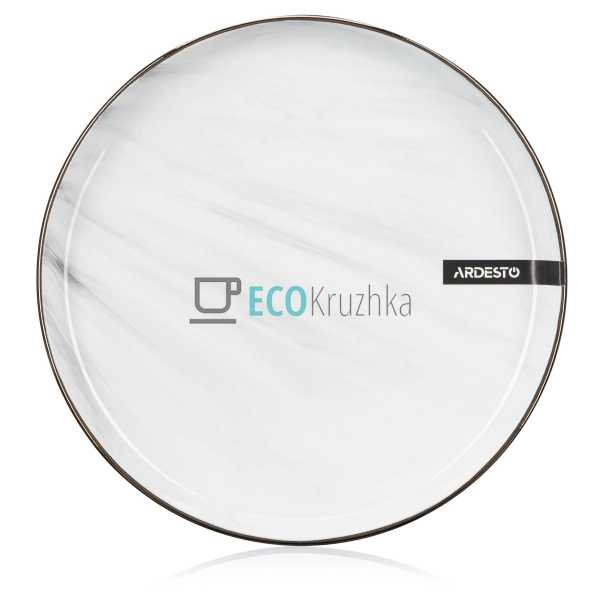 Тарілка десертна Ardesto Marmo, 19 см, біла, кераміка (A ... Тарілка десертна Ardesto Marmo, 19 см, біла, кераміка (A ...