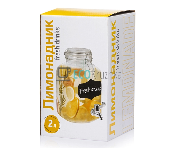 Лимонадник з наклейкою для написів 2л EK9037 Лимонадник з наклейкою для написів 2л EK9037
