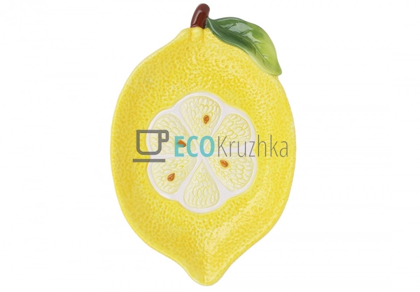 Тарілка керамічна Lemon, 20.5 х 14 х 2см, колір - жовтий ... Тарілка керамічна Lemon, 20.5 х 14 х 2см, колір - жовтий ...
