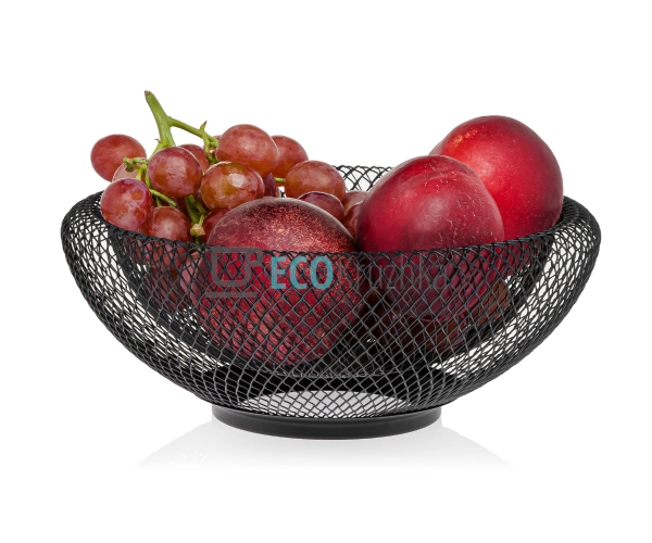 Металевий кошик 30х14 см  для фруктів (Фруктівниця) Чорн ...