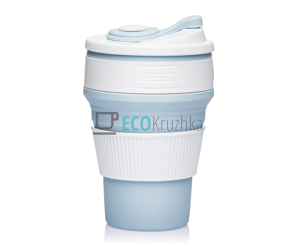 Складаний стакан силіконовий Collapsible Coffee Cup 350 мл Блакитний EK12741 Складаний стакан силіконовий Collapsible Coffee Cup 350 мл Блакитний EK12741