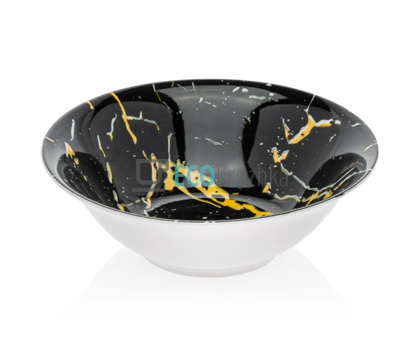 Салатник керамічний 17.5 см Чорний мармур (050-42-04) Салатник керамічний 17.5 см Чорний мармур (050-42-04)