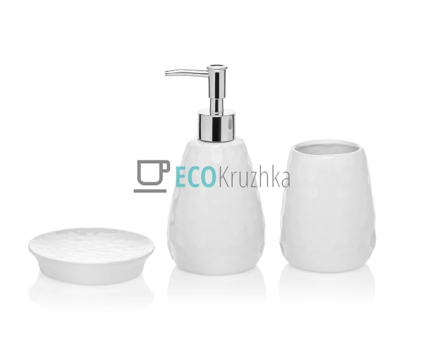 Набір для ванної кімнати (3 предмети): дозатор 360мл, ск ... Набір для ванної кімнати (3 предмети): дозатор 360мл, ск ...