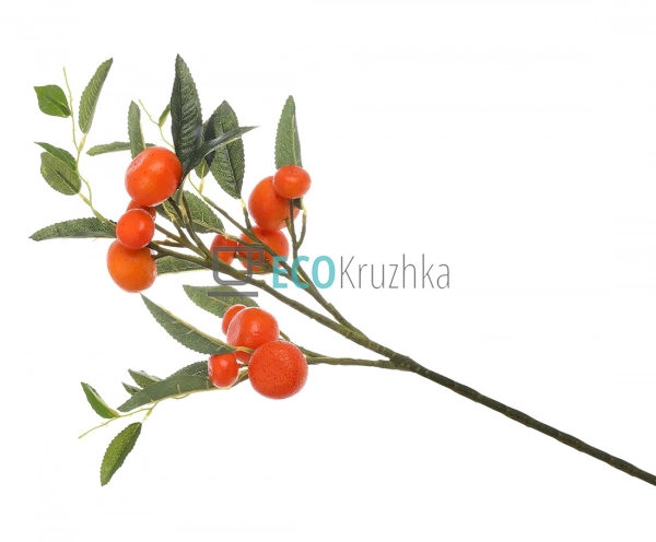 Гілка декоративна з плодами Мандарина, довжина 56 см (ар ... Гілка декоративна з плодами Мандарина, довжина 56 см (ар ...