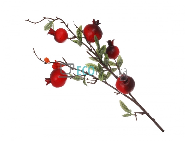 Гілка Гранату декоративна з суцвіттям та плодами, 81 см ... Гілка Гранату декоративна з суцвіттям та плодами, 81 см ...