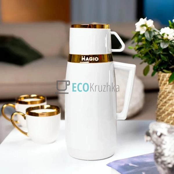 Термос 1л, Magio зі скляною колбою (MG-1050W) Термос 1л, Magio зі скляною колбою (MG-1050W)