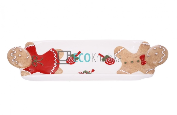 Керамічне сервірувальне блюдо "Веселі Пряники", 31x10x4. ... Керамічне сервірувальне блюдо "Веселі Пряники", 31x10x4. ...
